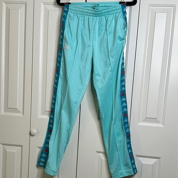Kappa Light Blue Joggers with Logo Stripes - Picture 1 of 7
